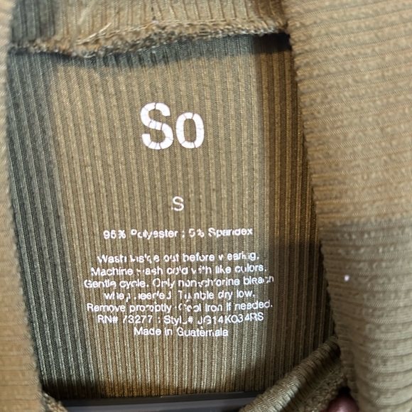 SO Olive Long Sleeve Turtleneck Top - Picture 4 of 4